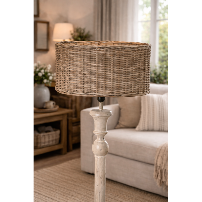 Sweet Living Rieten Lampenkap Ovaal - 36x17xH13 cm