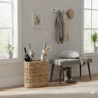 Sweet Living Rotan Paraplumand Naturel - 57x15xH55 cm