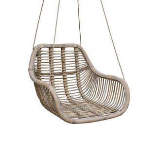 Sweet Living Rotan Hangstoel Fly - Greywash - 66x65xH49 cm