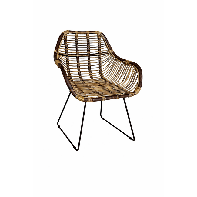 Sweet Living Rotan Kuipstoel Licht Bruin - 65x55xH80 cm