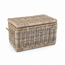Sweet Living Rotan Mand Grey Jute Handvat - 55x37xH35 cm