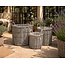 Sweet Living Rotan Plantenmand Rond Met Handgreep - Grey