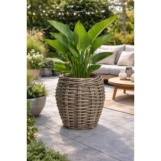 Sweet Living Rotan Plantenmand Winnie - Ø42xH50 cm
