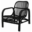 Sweet Living Zwarte Rotan Loungestoel Boaz - 63x85xH72 cm