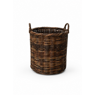 Sweet Living Hoge Ronde Mand Antiek - Rotan Plantenmand
