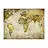 Wereldkaart op canvas
