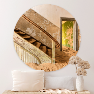 Sweet Living Wandcirkel Verlaten Huis met Zandduinen