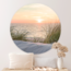 Sweet Living Wandcirkel Zonsondergang achter het Helmgras
