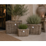 Sweet Living Rotan Plantenmand Rechthoek - Plantenbak - Grey