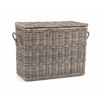 Sweet Living Rotan Opbergmand Met Deksel Joas - Grey