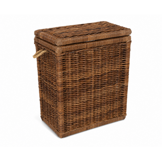 Sweet Living Hoge Rotan Opbergmand - Antiek - 60x37xH70 cm