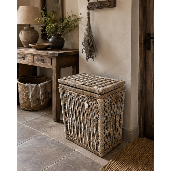 Sweet Living Hoge Rotan Opbergmand - Grey - 60x37xH70 cm