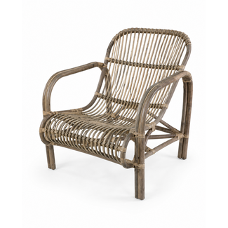 Sweet Living Grey Rotan Loungestoel Boaz - 63x85xH72 cm