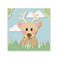Ukkie & Boef Schilderij Hert - Papieren Dieren - Kinderkamer - Canvas - Dibond