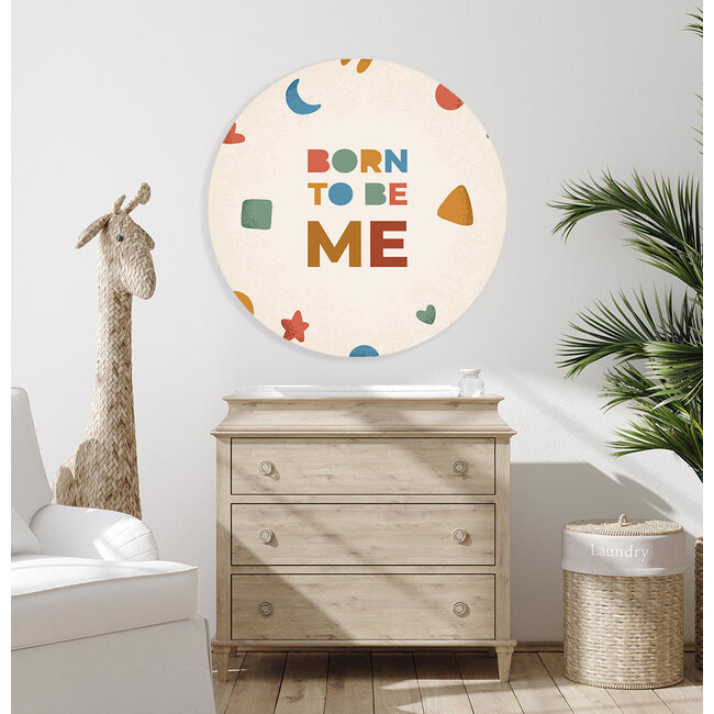 Ukkie & Boef Behangcirkel - Born to be Me - Kinderkamer - Behangsticker