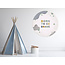 Ukkie & Boef Muursticker - Born to be Brave - Ronde Muursticker - Kinderkamer