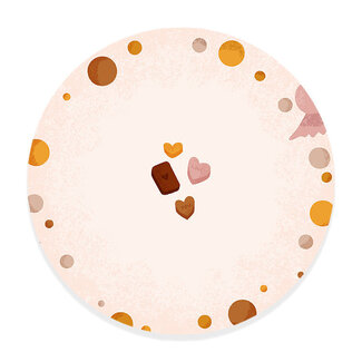 Ukkie & Boef Muurcirkel Born to be Sweet Love Candy - Kinderkamer Wandcirkel