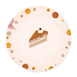 Ukkie & Boef Muurcirkel Born to be Sweet Taartje - Kinderkamer Wandcirkel