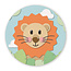 Ukkie & Boef Muurcirkel Leeuw - Papieren Dieren - Kinderkamer