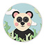 Ukkie & Boef Muurcirkel Panda - Papieren Dieren - Kinderkamer