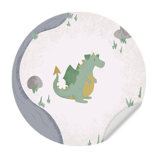 Ukkie & Boef Behangcirkel - Born to be Brave Draakje - Kinderkamer - Behangsticker