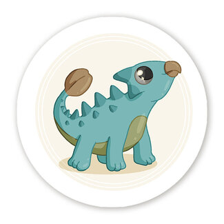 Ukkie & Boef Muurcirkel Ankylowsaurus - Dino & Co - Kinderkamer