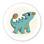 Ukkie & Boef Muurcirkel Ankylowsaurus - Dino & Co - Kinderkamer