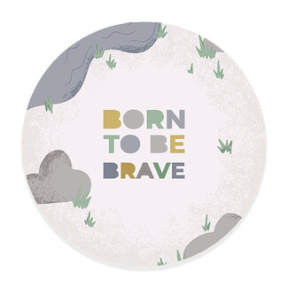 Ukkie & Boef Muurcirkel Born to be Brave - Kinderkamer Wandcirkel