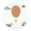 Ukkie & Boef Muurcirkel Born to be Free - Luchtballon - Kinderkamer Wandcirkel