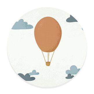 Ukkie & Boef Muurcirkel Born to be Free - Luchtballon - Kinderkamer Wandcirkel
