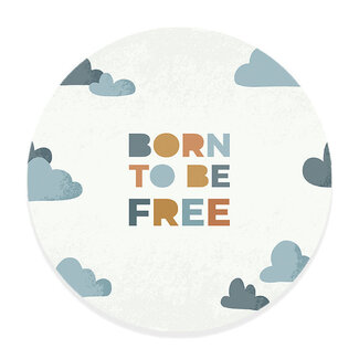 Ukkie & Boef Muurcirkel Born to be Free - Kinderkamer Wandcirkel