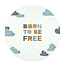 Ukkie & Boef Muurcirkel Born to be Free - Kinderkamer Wandcirkel