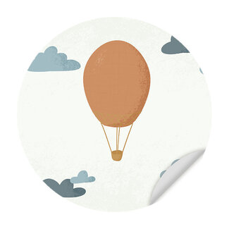 Ukkie & Boef Zelfklevende Behangcirkels - Luchtballon - Ronde Behangcirkel - Kinderkamer
