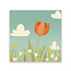 Ukkie & Boef Schilderij Oranje Tulp