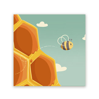 Ukkie & Boef Schilderij Bee Happy