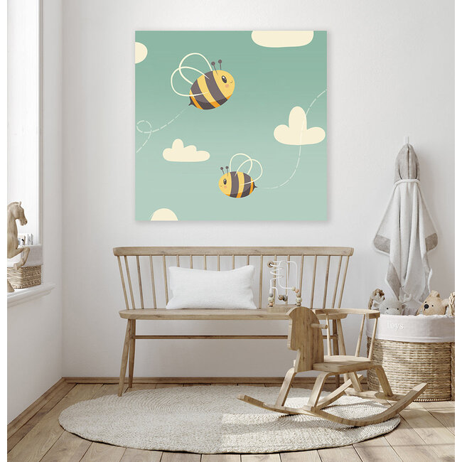 Ukkie & Boef Schilderij Twee Blije Bijen