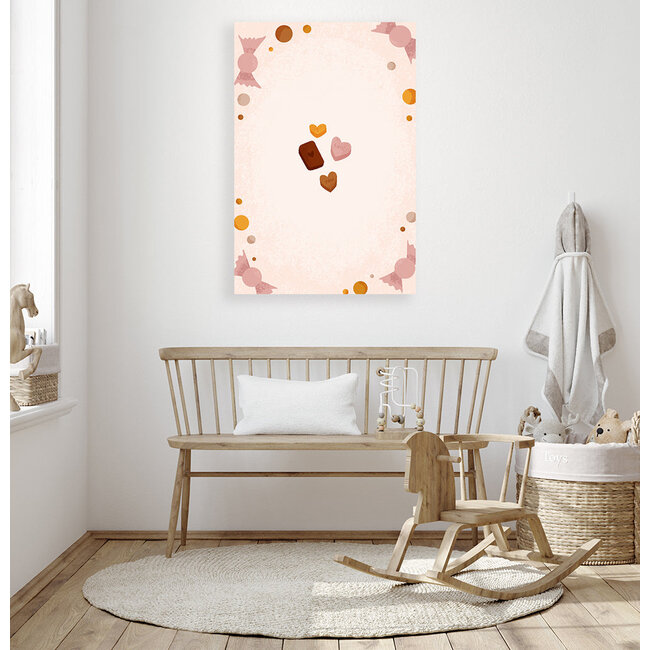 Ukkie & Boef Schilderij Born to be Sweet Love Candy