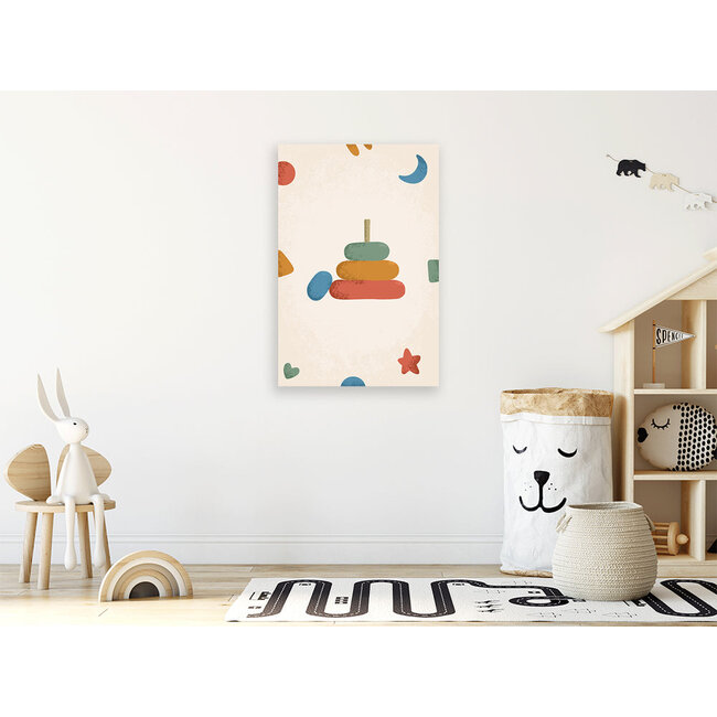 Ukkie & Boef Schilderij Born to be Me Stapelringen