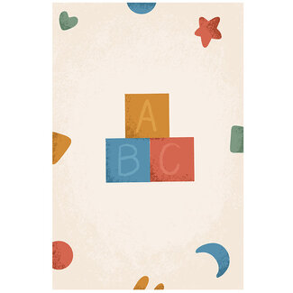 Ukkie & Boef Schilderij Born to be Me Letterblok