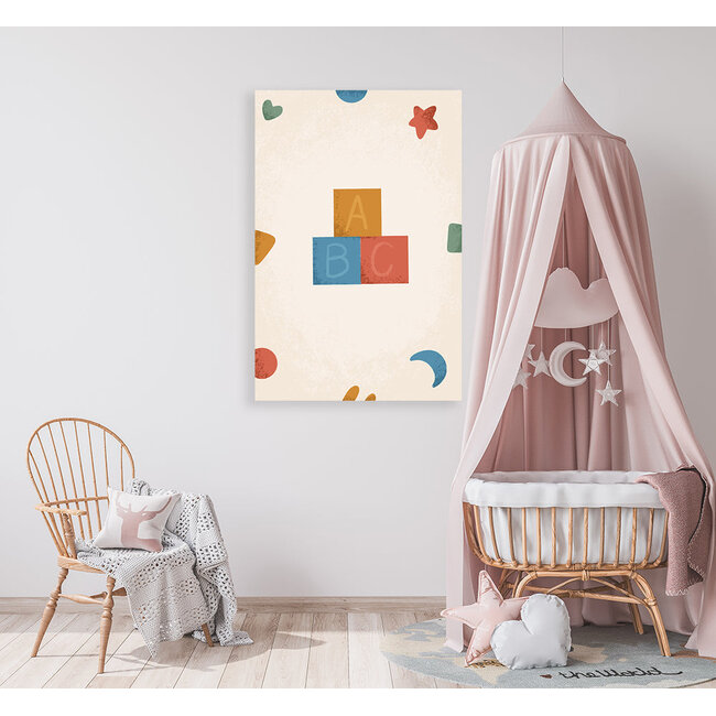 Ukkie & Boef Schilderij Born to be Me Letterblok