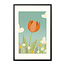 Alles voor de kinder- en babykamer - Ukkie & Boef Poster in lijst Oranje Tulp