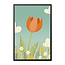 Alles voor de kinder- en babykamer - Ukkie & Boef Poster in lijst Oranje Tulp