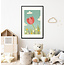 Alles voor de kinder- en babykamer - Ukkie & Boef Poster in lijst Rode Tulp