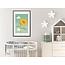 Alles voor de kinder- en babykamer - Ukkie & Boef Poster in lijst Zonnebloemen