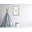 Alles voor de kinder- en babykamer - Ukkie & Boef Poster in lijst Born to be Free