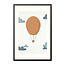 Alles voor de kinder- en babykamer - Ukkie & Boef Poster in lijst Born to be Free Luchtballon