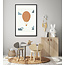 Alles voor de kinder- en babykamer - Ukkie & Boef Poster in lijst Born to be Free Luchtballon