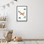 Alles voor de kinder- en babykamer - Ukkie & Boef Poster in lijst Born to be Free Vliegtuigje