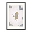 Alles voor de kinder- en babykamer - Ukkie & Boef Poster in lijst Born to be Brave Ridder