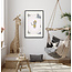 Alles voor de kinder- en babykamer - Ukkie & Boef Poster in lijst Born to be Brave Ridder